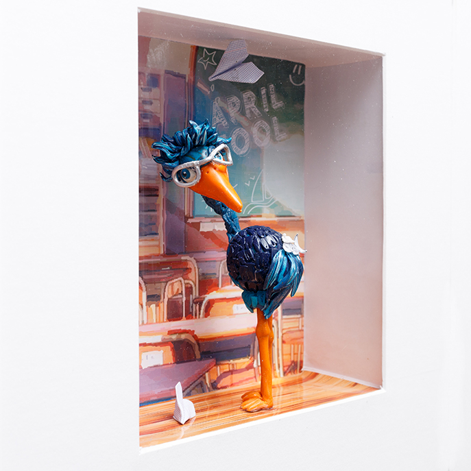 Focus on the artwork. Focus du tableau