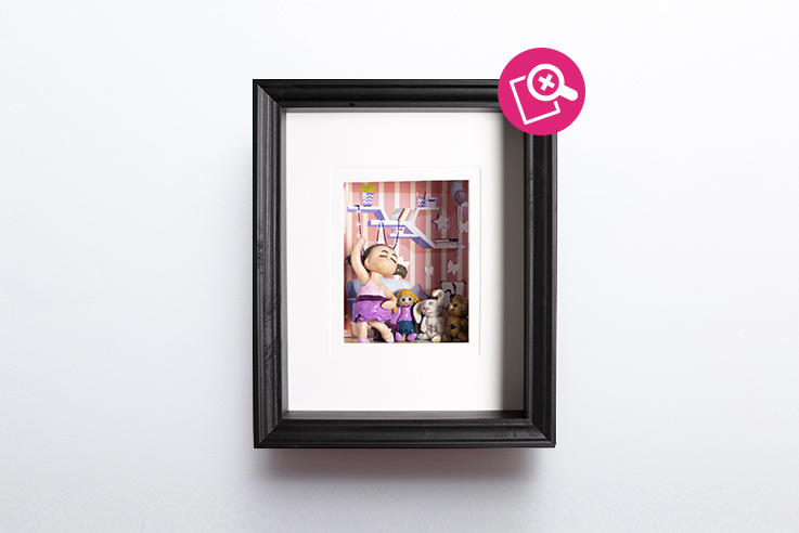 Artwork figuring a diver who's getting outside the water while an octopus and few fishes are observing him. Tableau décrivant un plongeur sortant de l'eau pendant qu'une pieuvre et des poissons l'observent. 